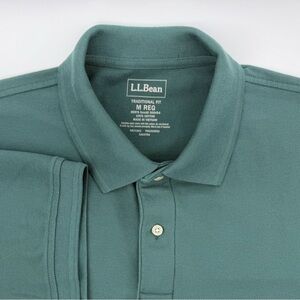 L.L. Bean short sleeve Men's M reg Teal Polo Shirt